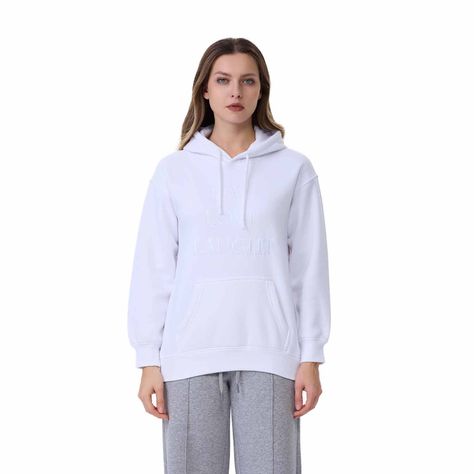 Polerón Mujer Estampado Blanco-0