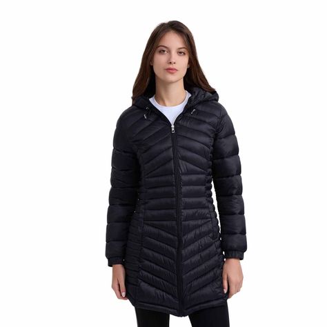 Parka Mujer Básica Larga Negro Fashion´s Park-0