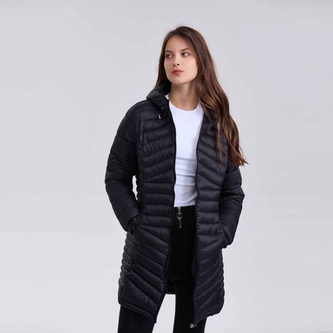Parka Mujer Básica Larga Negro Fashion´s Park-1