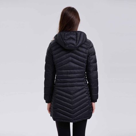 Parka Mujer Básica Larga Negro Fashion´s Park-2