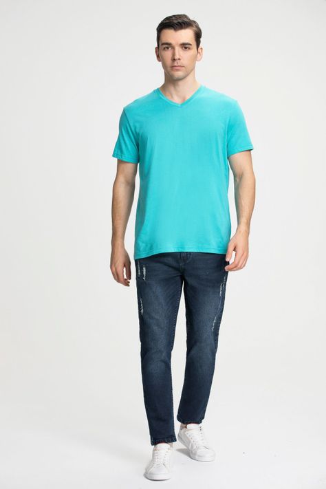 Polera Urban Básica Color Hombre Juvenil-3