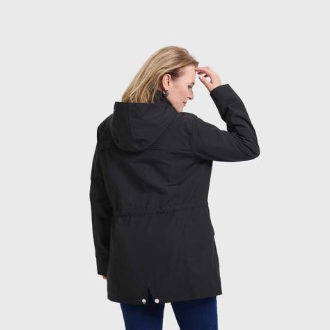 Chaqueta Mujer Casual Con Gorro Negro Fashion's Park-2