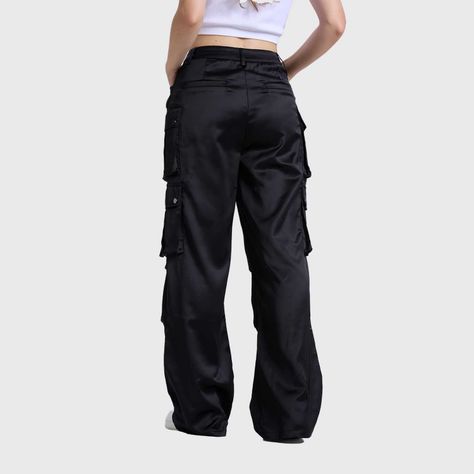 Pantalón Mujer Cargo Negro Fashion's Park-2