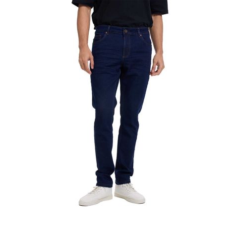 Jeans Hombre Slim Color Azul Marino III  Fashion's Park-0