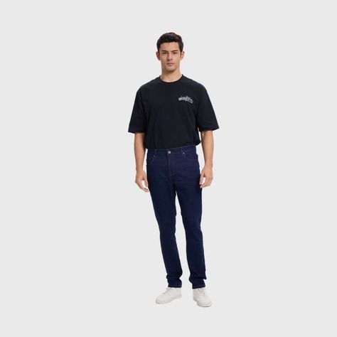 Jeans Hombre Slim Color Azul Marino III  Fashion's Park-3