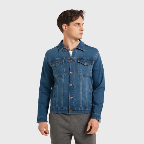 Chaqueta Hombre Clásica Azul-1