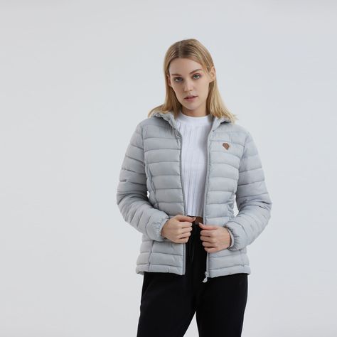 Parka Mujer Corta Gris Perla Fashion´s Park-0
