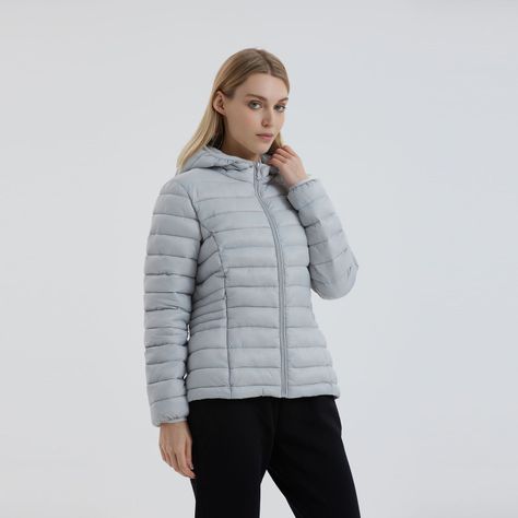 Parka Mujer Corta Gris Perla Fashion´s Park-1