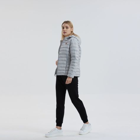 Parka Mujer Corta Gris Perla Fashion´s Park-3