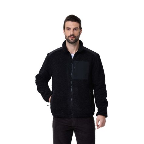 Polar Hombre Full Zipper Antelina Negro-0