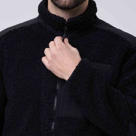 Polar Hombre Full Zipper Antelina Negro-3