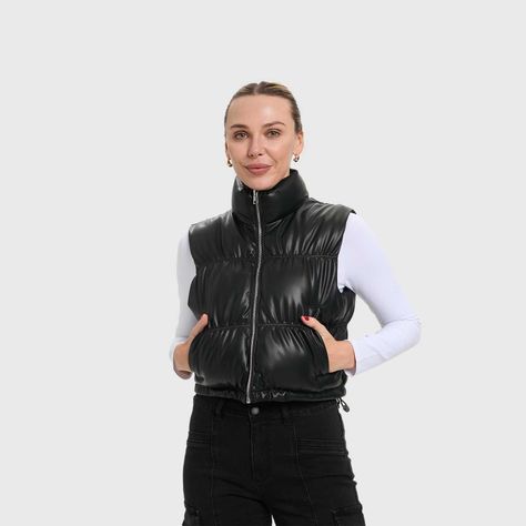 Parka Mujer Pu Juvenil Negro Fashion's Park-1