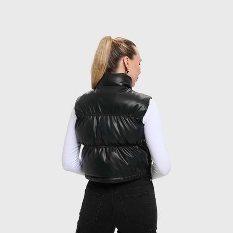 Parka Mujer Pu Juvenil Negro Fashion's Park-2