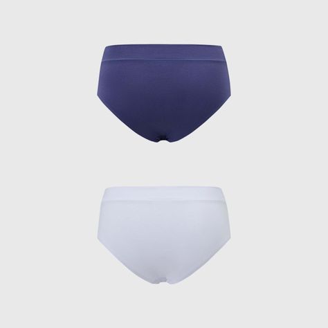 Calzón Mujer Bipack Tiro Alto Algodón Azul Oscuro Fsp-1