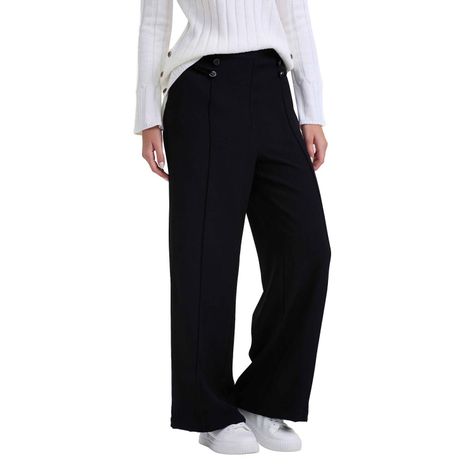 Pantalón Mujer Sastrero 3 Botones Negro-0