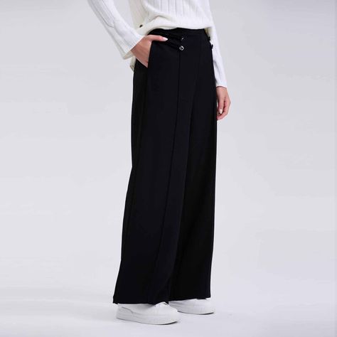 Pantalón Mujer Sastrero 3 Botones Negro-1