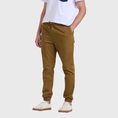 Pantalón Hombre Jogger Básico Beige Oscuro-1