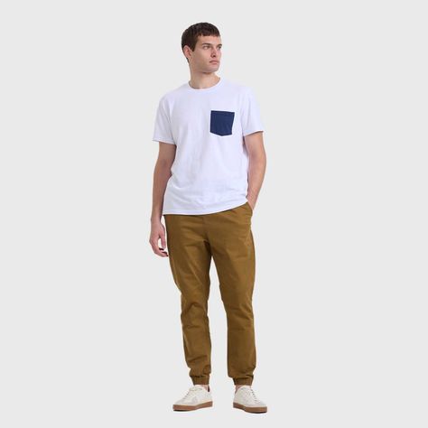 Pantalón Hombre Jogger Básico Beige Oscuro-3