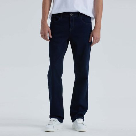 Jeans Straight 605 Azul Hombre-0