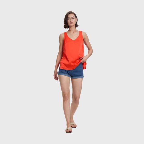 Blusa Mujer Lisa Satinada Coral Oscuro Fashion's Park-3