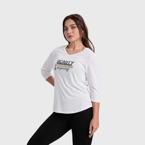 Polera Mujer Larga Aplicación Crudo Fashion´s Park-1
