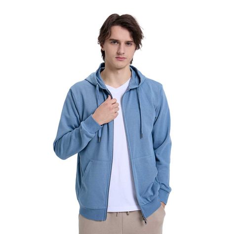 Polerón Hombre Básico Rider Azul Piedra Fashion´s Park-0