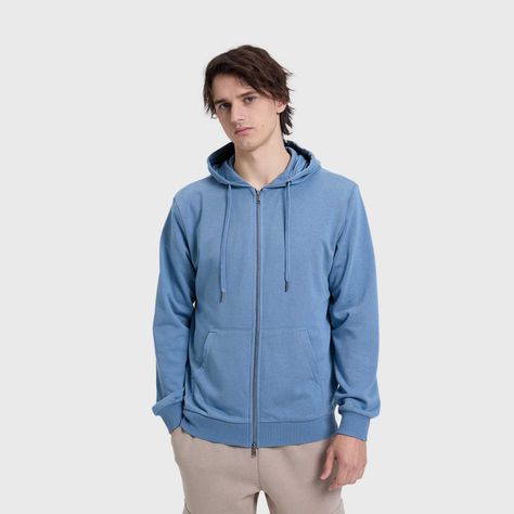 Polerón Hombre Básico Rider Azul Piedra Fashion´s Park-1