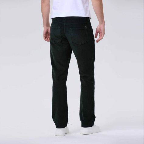 Pantalón Hombre Básico Cotelé Verde Oscuro-2