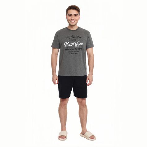 Pijama Print Negro Hombre-0