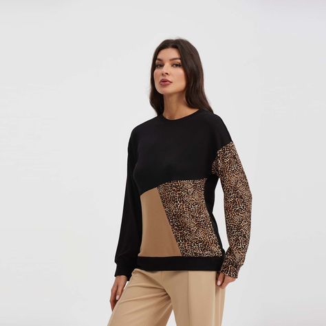 Polera Mujer Cortes Color Block Rojo-1