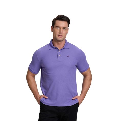 Polera Hombre Pique Básica Lisa Purpura Fashion's Park-0