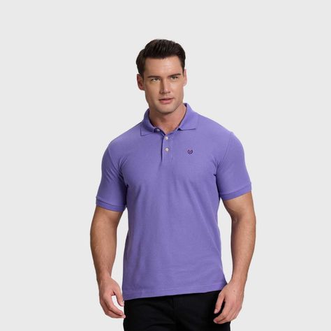 Polera Hombre Pique Básica Lisa Purpura Fashion's Park-1