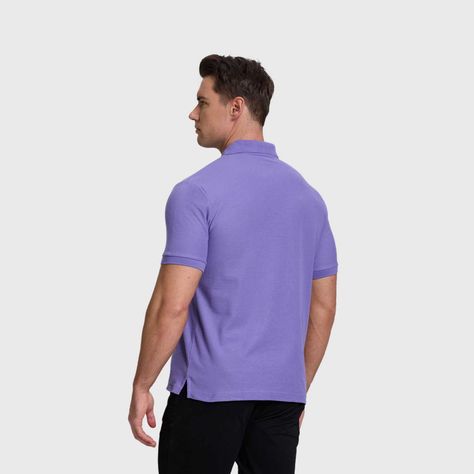 Polera Hombre Pique Básica Lisa Purpura Fashion's Park-2