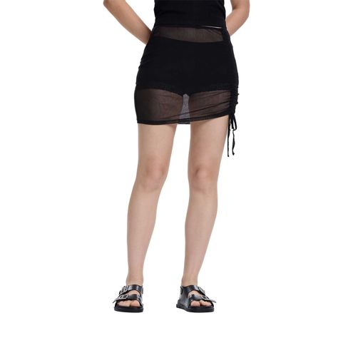 Falda Mujer Ajuste Lateral Negro Fashion's Park-0
