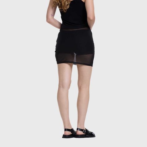 Falda Mujer Ajuste Lateral Negro Fashion's Park-2