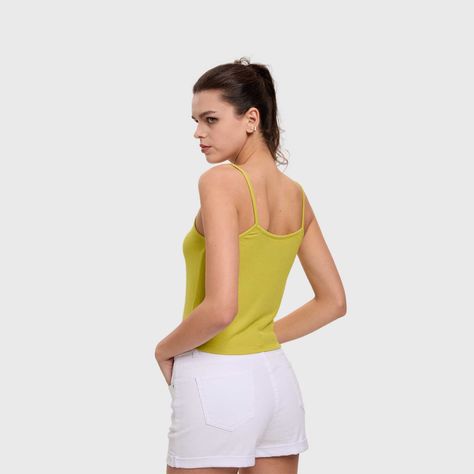 Polera Mujer Pabilo Crop Verde Pistacho Fashion's Park-2