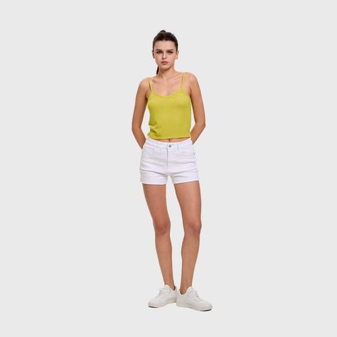 Polera Mujer Pabilo Crop Verde Pistacho Fashion's Park-3