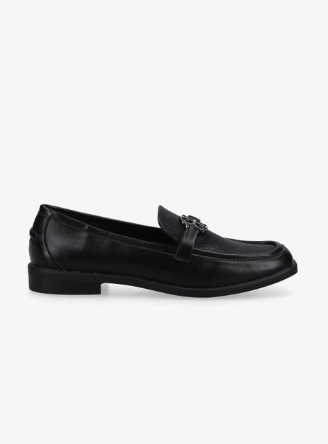 Mocasín Efecto Cuero con Hebilla Mujer-1
