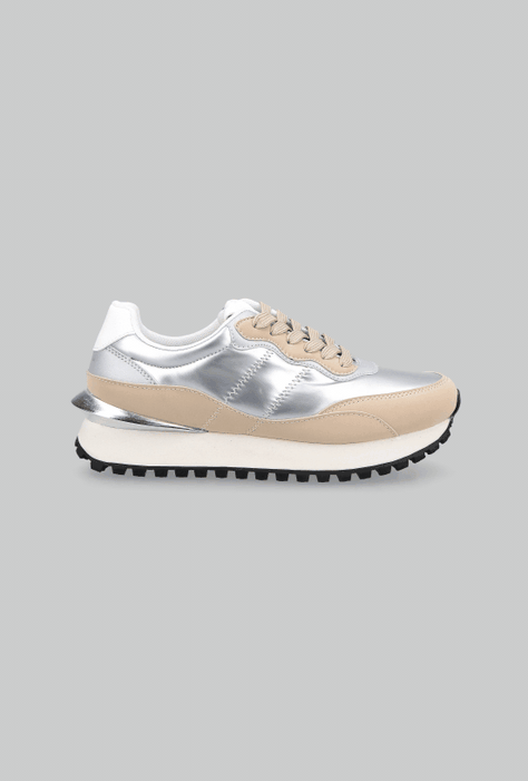 Zapatilla Urbana Metalizada Plataforma Mujer-4