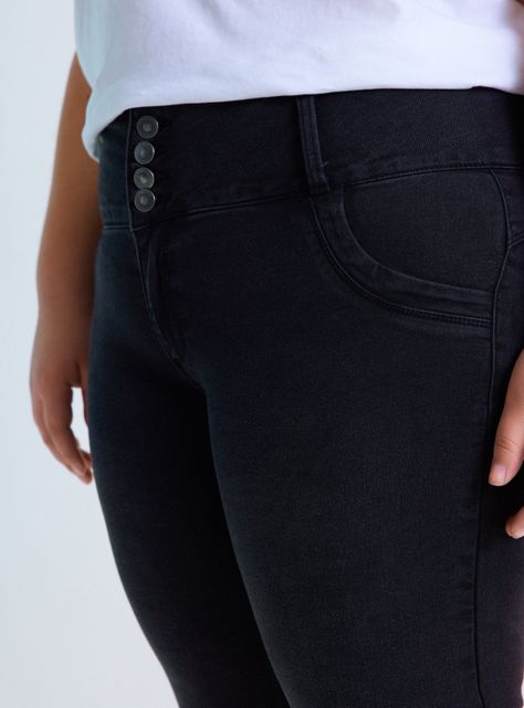 Jeans Skinny 4 Botones Tiro Alto Push Up-3