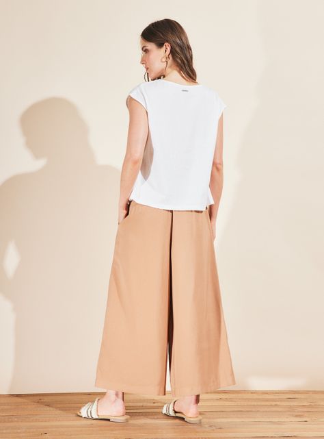 Pantalón Crop con Pinzas-5
