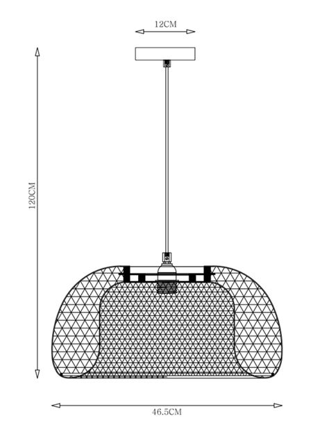 Lámpara Colgante Ratán D45 E27-3