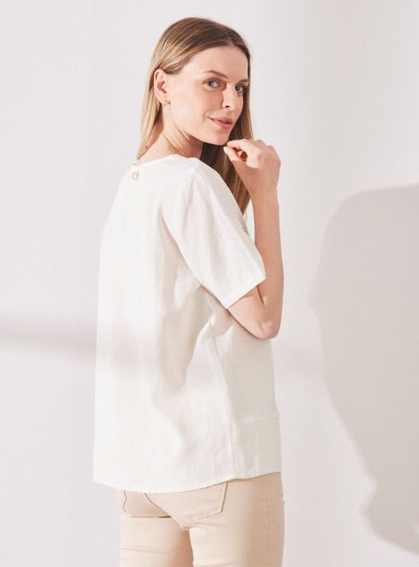 Blusa de Lino Bordada-1