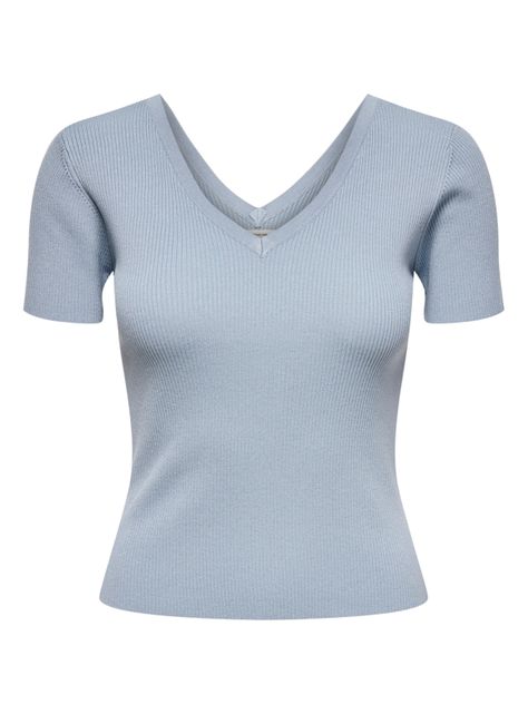 Polera Manga Corta Cuello V-0