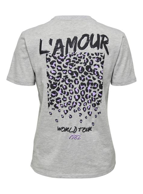 Polera Estampada L`Amour Gris-1