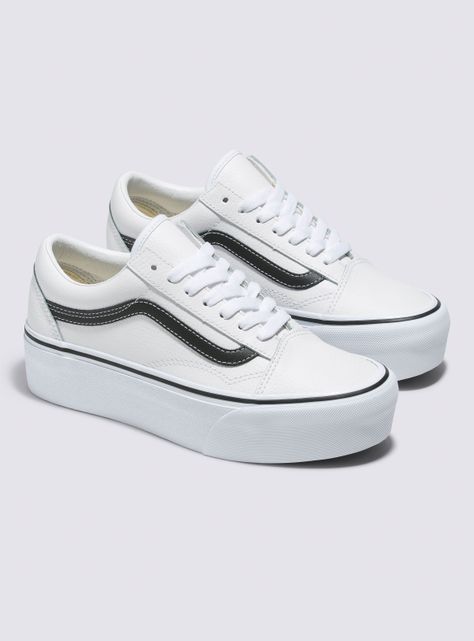 Zapatilla Urbana White Old Skool Stack Plataforma-1