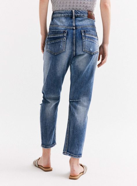 Jeans Carrot con Roturas-1