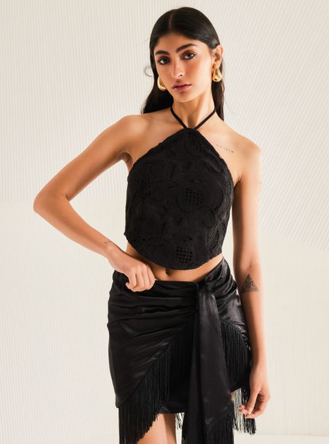 Blusa Colaboración María Guldman de Macramé-0