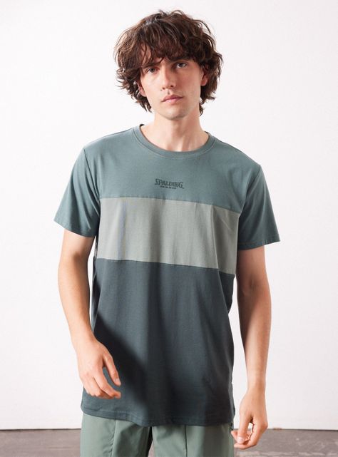 Polera Manga Corta Color Block-0