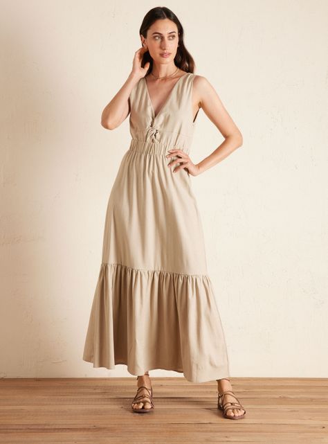 Vestido Largo con Escote Cruzado y Espalda Elasticada-4